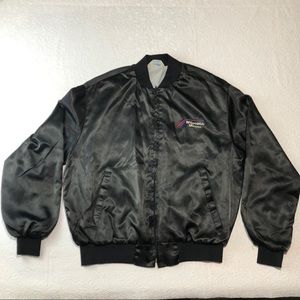 Vintage Satin Jacket BF Goodrich Tires 80's Men XL